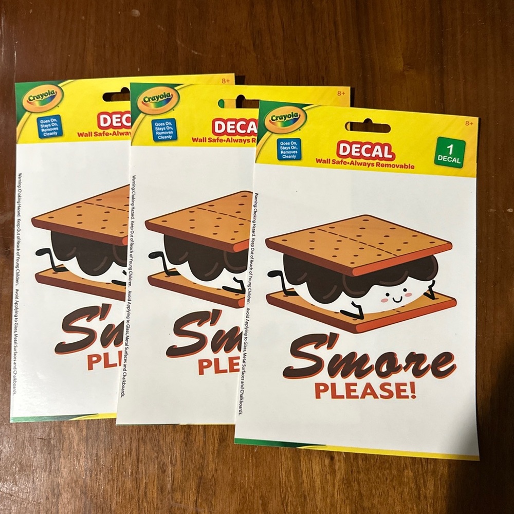3 Crayola s’mores Decals